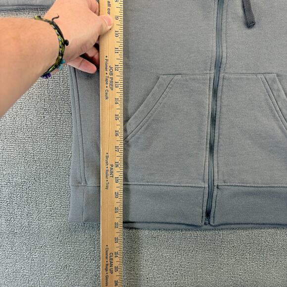 Brooks Running Company Hoodie Mens Medium Gray Hooded Full Zip Running Fleece - Picture 7 of 9